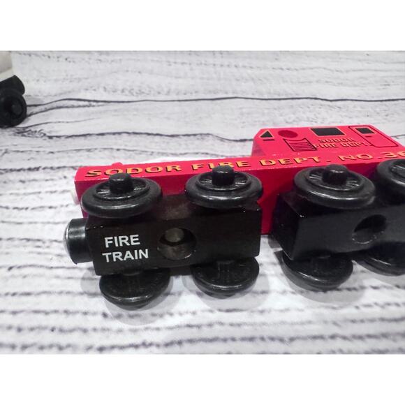 Vintage Thomas the Train Wooden Railways Fire Train - Picture 3 of 4